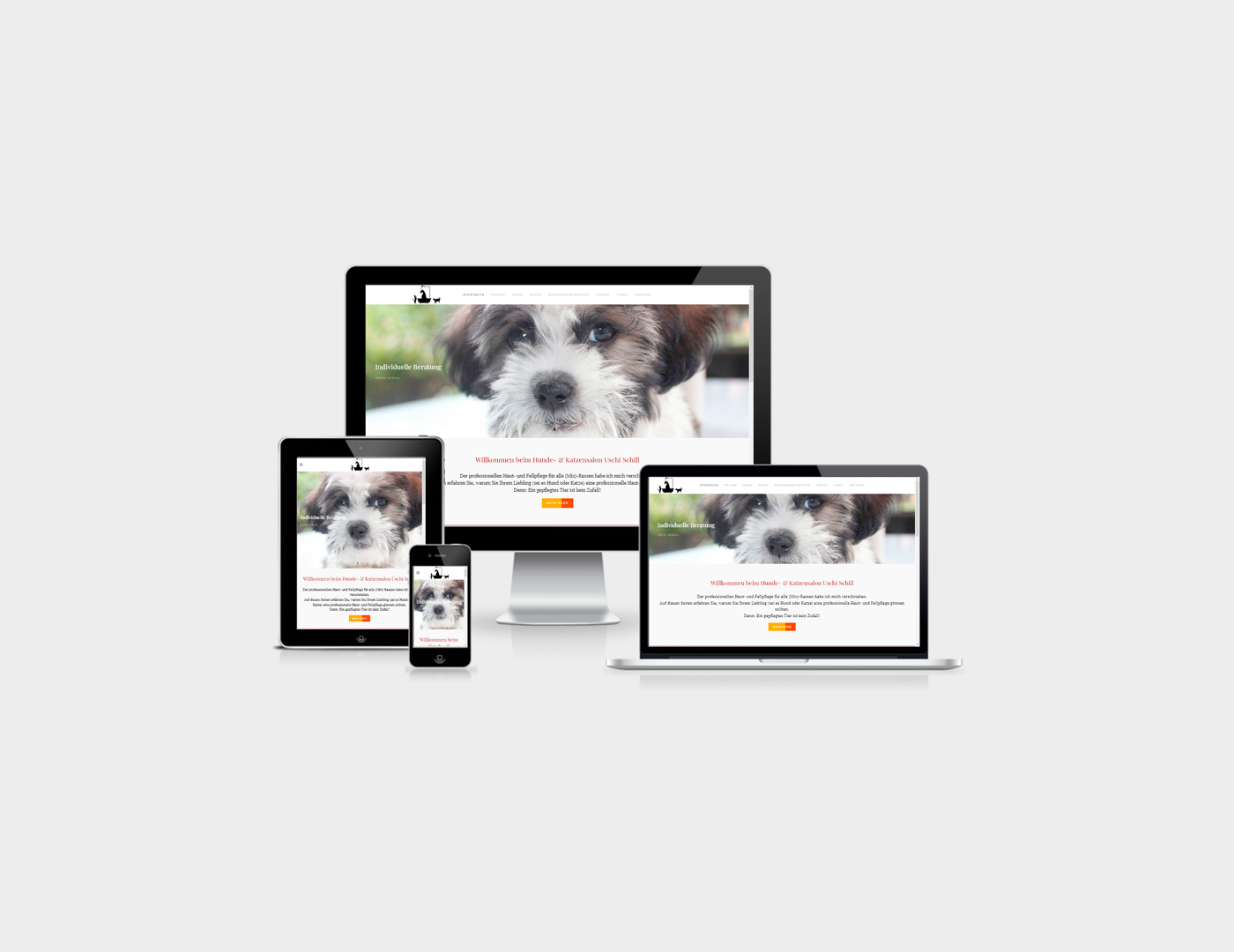 Webdesign Bad Neuenahr-Ahrweiler erstellte Webseite fuer Eifel-Hundesalon in Belgien in der Eifel an der belgischen-deutschen Grenze